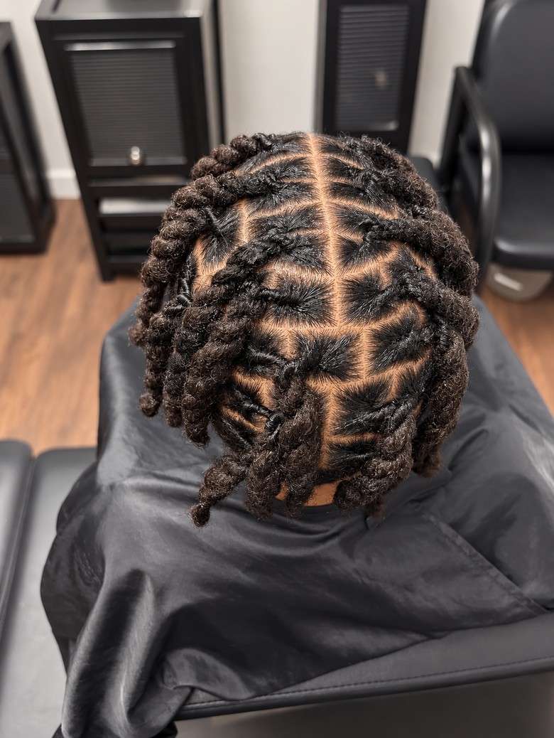 Two-strand twists viewed from above